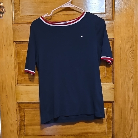 Tommy Hilfiger Blue Fitted Short Sleeve T-Shirt M - Picture 1 of 3